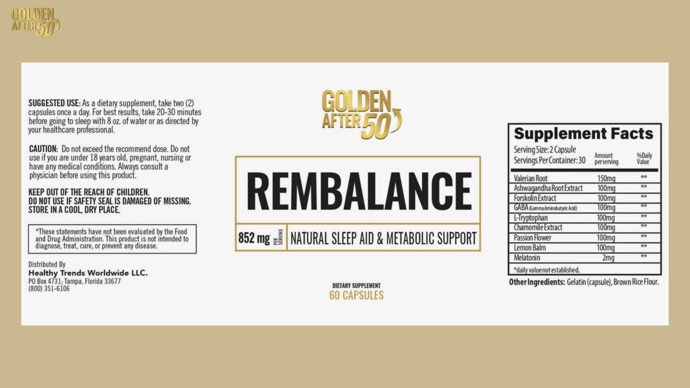 RemBalance Supplement Facts