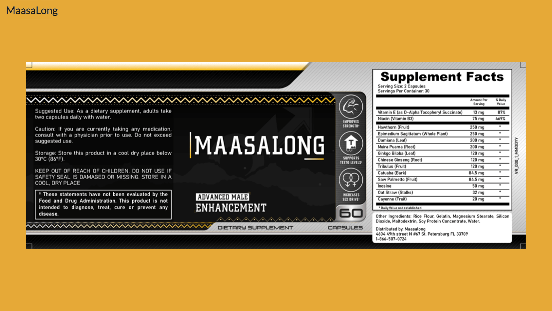 MaasaLong supplement facts